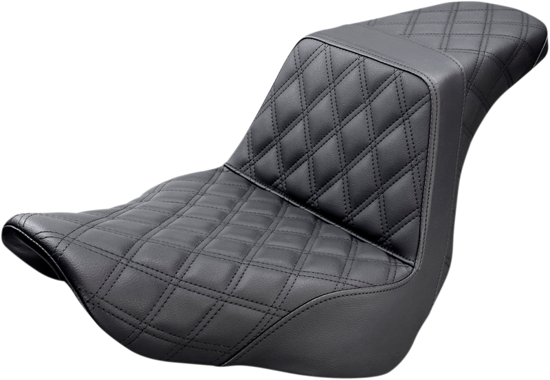 SADDLEMEN Step Up Seat - Lattice Stitched - 18+ Low Rider / Sport Glide - 818-29-175 - PartsOutlet.com.au