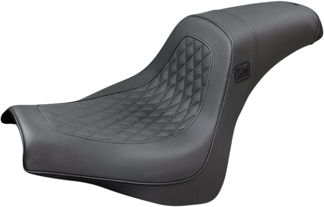 SADDLEMEN Speed Merchant Seat - Fat Bob '18-'23 - SM81828DB - PartsOutlet.com.au