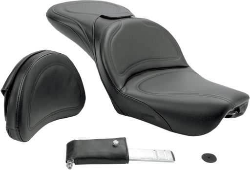 SADDLEMEN Explorer Seat - Backrest - Dyna Wide Glide FXDWG '04-'05 - 804-05-0301 - PartsOutlet.com.au