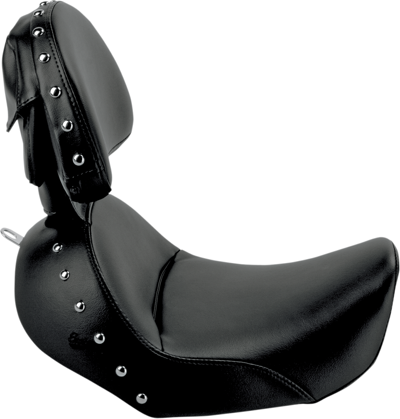 SADDLEMEN Studded Heels Down Seat - W/Backrest - Dyna '06-'17 - 806-04-0031 - PartsOutlet.com.au