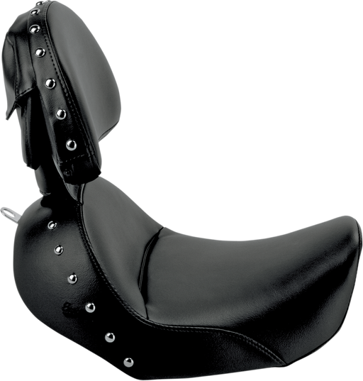 SADDLEMEN Studded Heels Down Seat - W/Backrest - Dyna '06-'17 - 806-04-0031 - PartsOutlet.com.au