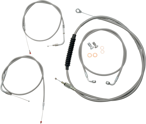 LA CHOPPERS STOCK LENGTH CABLE KIT STAINLESS STEEL FOR NON-ABS HD - LA-8110KT-00 - PartsOutlet.com.au