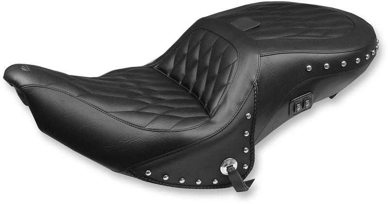 MUSTANG Heated Seat - Diamond - Driver's Backrest - Indian Roadmaster 2016-2019 - 79664 - PartsOutlet.com.au