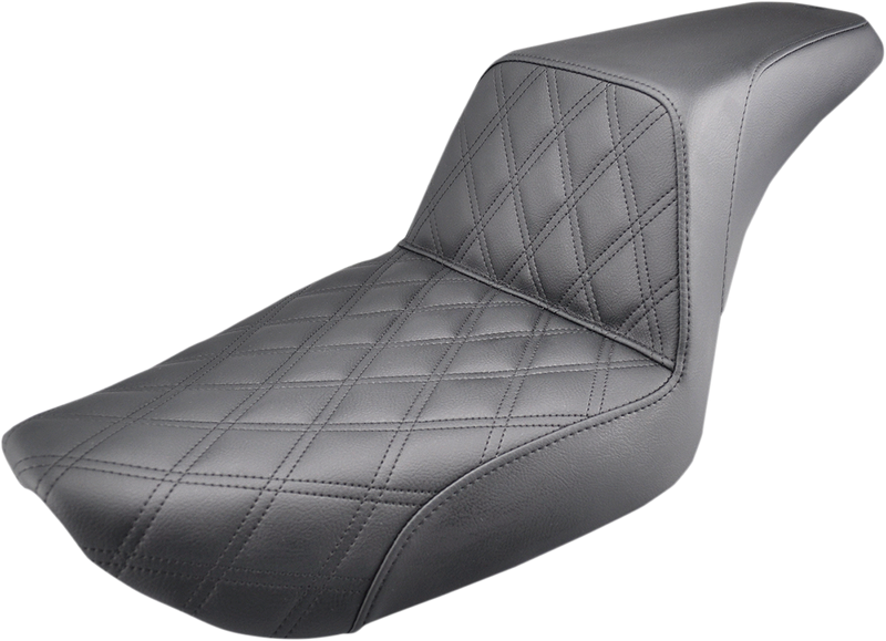 SADDLEMEN Step Up Seat - Lattice Stitched - Dyna '96-'03 - 896-04-172 - PartsOutlet.com.au