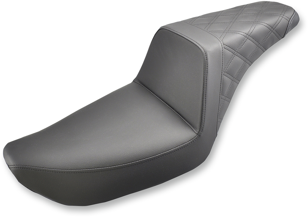 SADDLEMEN Step Up Seat - Rear Lattice Stitched - Dyna '04-'05 - 804-04-173 - PartsOutlet.com.au