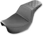 SADDLEMEN Step Up Seat - Rear Lattice Stitched - Dyna '06-'17 - 806-04-173 - PartsOutlet.com.au