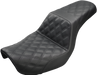 SADDLEMEN Step Up Seat - Lattice Stitched - Black - Dyna '04-'05 - 804-04-175 - PartsOutlet.com.au