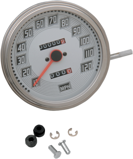 DRAG SPECIALTIES FL-Style 2240:60 Speedometer - Harley-Davidson 1984-1990 - Billet-Look Face 75695 - PartsOutlet.com.au