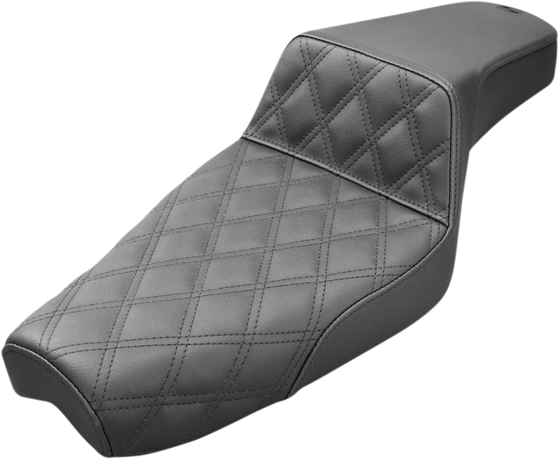 SADDLEMEN Step Up Seat - Lattice Stitched - '04-'20 XL with 4.5 Gallon Tanks 807-03-172 - PartsOutlet.com.au