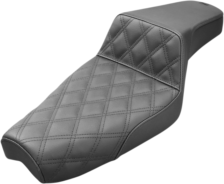 SADDLEMEN Step Up Seat - Lattice Stitched - '04-'20 XL with 4.5 Gallon Tanks 807-03-172 - PartsOutlet.com.au