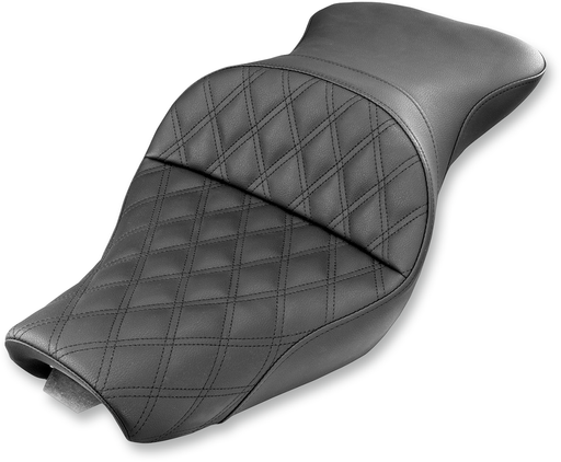 SADDLEMEN Explorer Seat - Lattice Stitched - '04-'20 XL with 4.5 Gallon Tanks 807-03-029LS - PartsOutlet.com.au