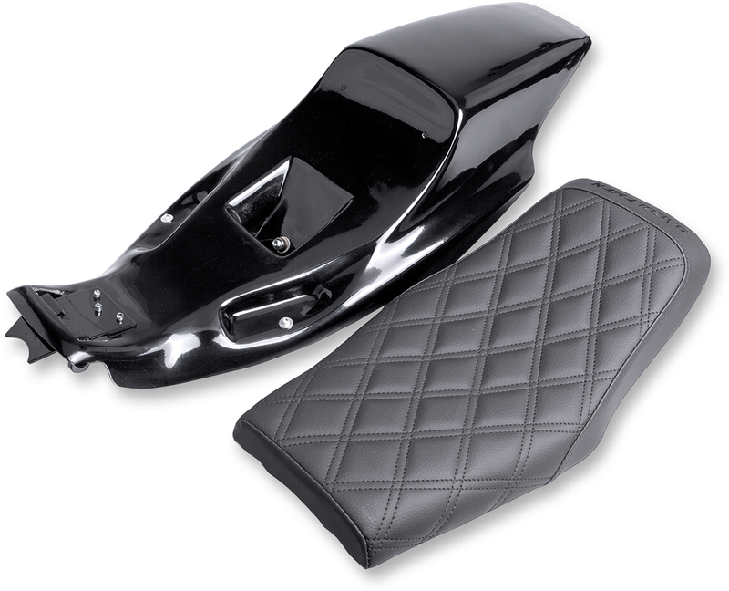 SADDLEMEN Eliminator Seat Kit - Lattice Stitched - Sportster - '04-'20 - Z4281 - PartsOutlet.com.au