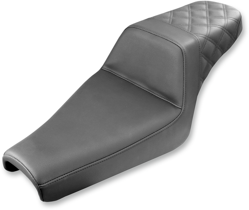 SADDLEMEN Step-Up Seat - Rear Lattice Stitch - Black - XL '04-'20 - 807-11-173 - PartsOutlet.com.au