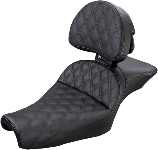 SADDLEMEN Explorer Seat - Backrest - 2004-2022 - Sportster XL with 3.3 Gallon Tanks 807-11-030LS - PartsOutlet.com.au