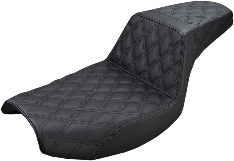 SADDLEMEN Step Up Seat - Lattice Stitched - Black - FXR '82-'00 - 882-09-175 - PartsOutlet.com.au