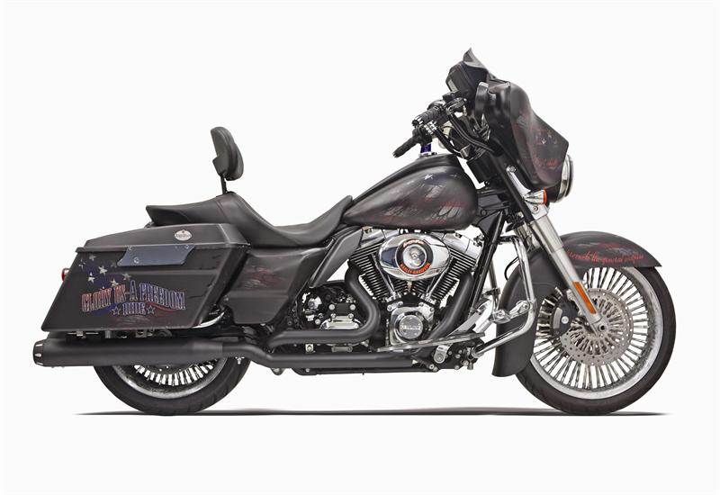 BASSANI XHAUST 4" Quick Change Slip On Mufflers - Black - FL '95-'16 1F740B