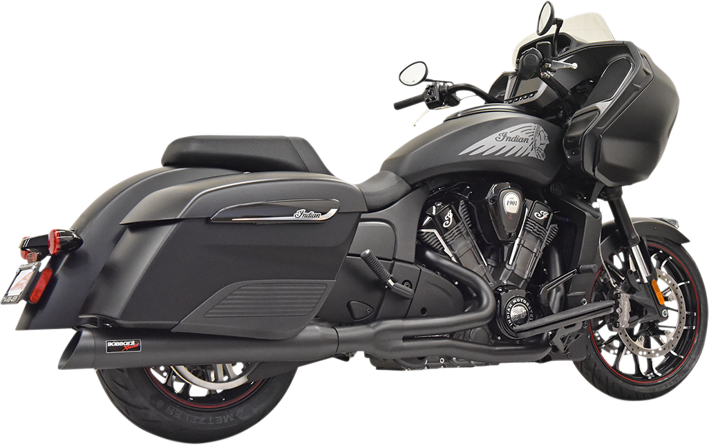 BASSANI XHAUST Road Rage 2:1 Exhaust - Black - 2020 + Indian Challenger 8H18SB