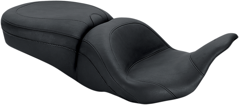 MUSTANG Lowdown Seat - Plain - Harley-Davidson FL 2008+ 79700 - PartsOutlet.com.au