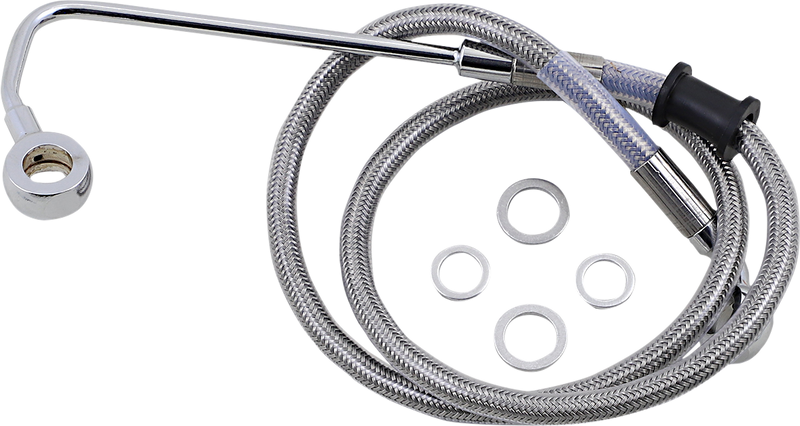 DRAG SPECIALTIES Brake Line - Stainless Steel - 30-3/4" - Softail '15-'17 - 618302