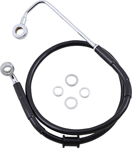 DRAG SPECIALTIES Brake Line - Black - 30-3/4" - Softail '15-'17 - 618302-BLK