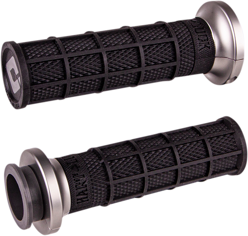 ODI Grips - V-Twin - Black/Gunmetal - Cable - Harley-Davidson 1984-2022 - V31HCW-BH-H - PartsOutlet.com.au