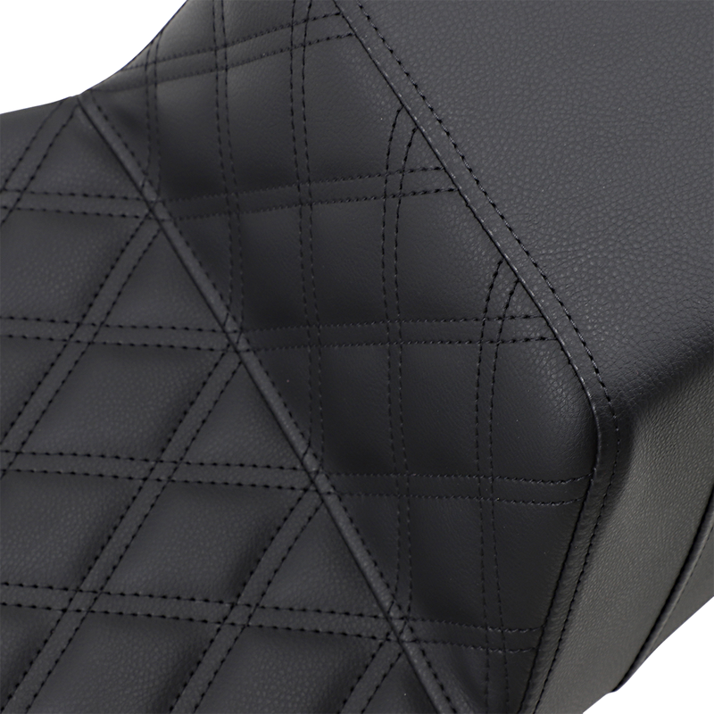 SADDLEMEN Step Up Seat - Lattice Stitched - FL '08-'23 HD Touring - Street/ Road/ Electra - 808-07B-172E - PartsOutlet.com.au