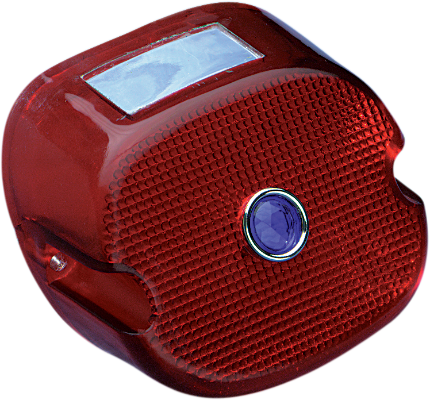 DRAG SPECIALTIES Laydown Taillight Lens - Harley-Davidson 1973- Red 12-0018C-BC446 - PartsOutlet.com.au
