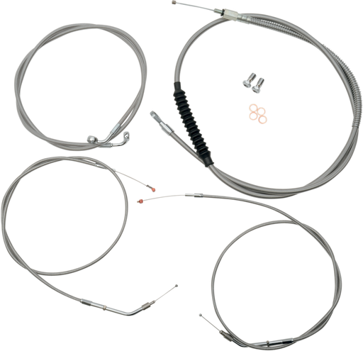 LA CHOPPERS CABLE KIT MINI APE BAR LENGTH STAINLESS STEEL HD - LA-8300KT-08 - PartsOutlet.com.au