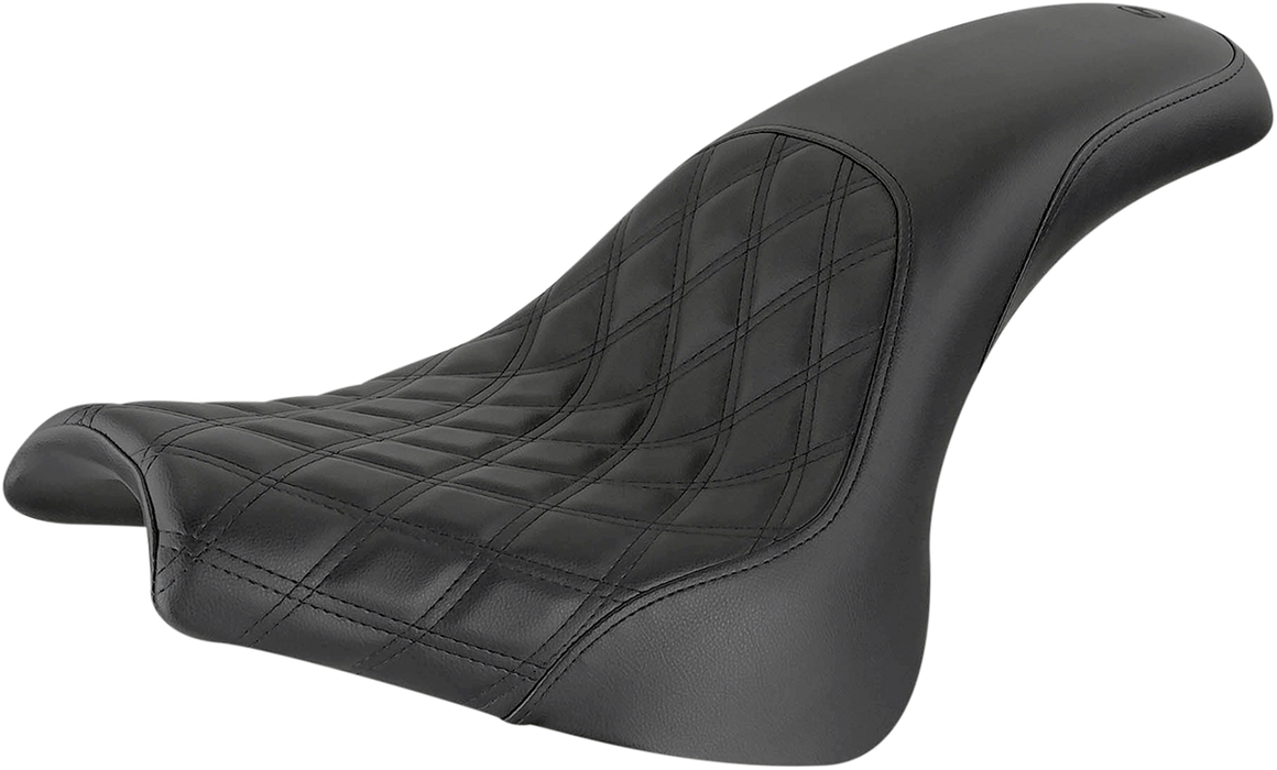 SADDLEMEN Profiler Seat - Lattice Stitched - - 18+ Fat Bob - FXFB/S - 818-28-149 - PartsOutlet.com.au