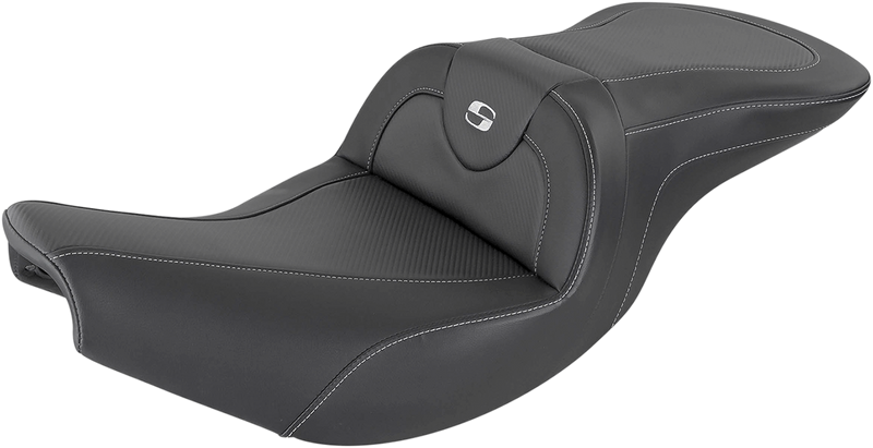 SADDLEMEN Road Sofa Seat - Carbon Fiber - Indian Touring Chief/Chieftain/Roadmaster/Springfield '14-'23 - I14-07-185 - PartsOutlet.com.au