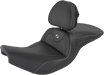 SADDLEMEN Road Sofa Seat - Carbon Fiber - With Backrest - Indian Touring Chief/Chieftain/Roadmaster/Springfield '14-'23 - I14-07-185BR - PartsOutlet.com.au