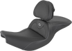 SADDLEMEN Heated Road Sofa Seat - Carbon Fiber - With Backrest - Indian '14-'23 - I14-07-185BRHCT - PartsOutlet.com.au