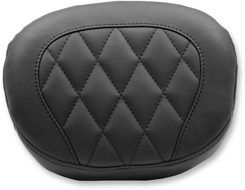 MUSTANG Sissy Bar Pad - Large - Black - Diamond - Harley-Davidson Slim 2011-2017 - FXS/FLS 76768 - PartsOutlet.com.au