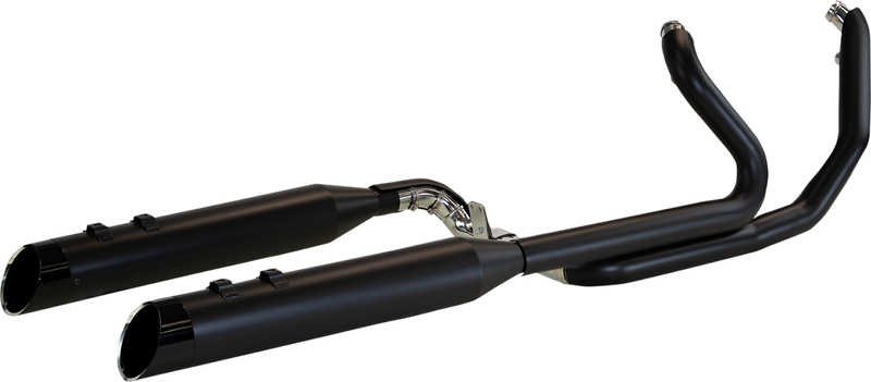 KHROME WERKS 2:2 Exhaust with 4.5" Muffler - Black - FL '17-'24 - 200445