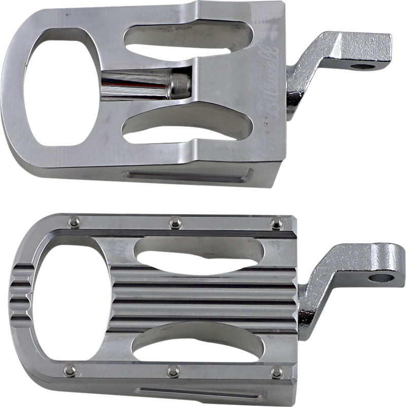 BILTWELL XL Step Footpegs - Polish - Silver 7006-303-02 - PartsOutlet.com.au