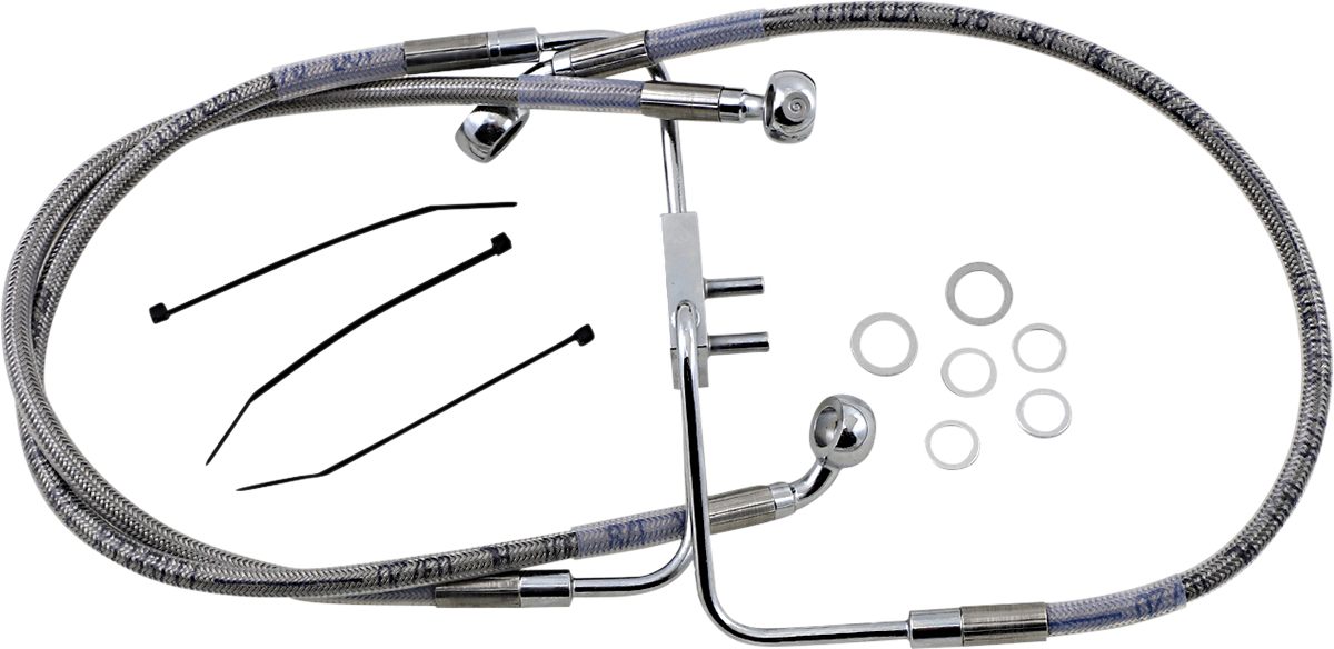 DRAG SPECIALTIES Brake Line - FXFB '18-'19 - Stainless Steel - 34-3/4" 618623