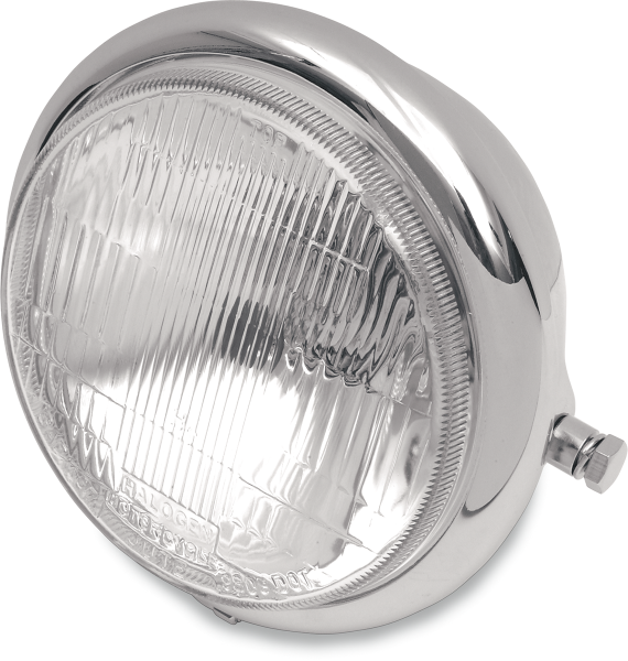 DRAG SPECIALTIES Side Mount H4 Headlight - 5-3/4" - Chrome - 20-6003HD-BXLB1