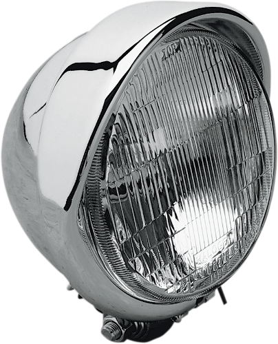 DRAG SPECIALTIES H-4 Headlight with Visor- 5-3/4" - Chrome 206002HDV-BXLB2