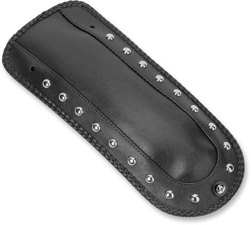 MUSTANG Fender Bib - Studded Chrome - Harley-Davidson FLST 2000-2006 - Solo Seat 78113 - PartsOutlet.com.au