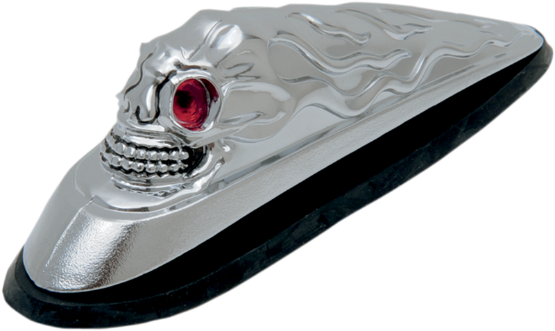 DRAG SPECIALTIES Skull Head -Illuminated Eyes - Chrome 91-6623R - PartsOutlet.com.au