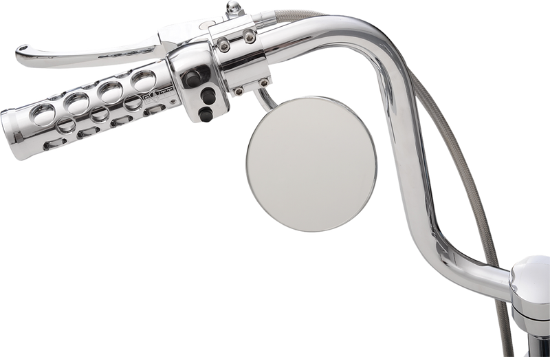 DRAG SPECIALTIES 4" Round Mirror - Adjustable Stem - KA-1-BC4