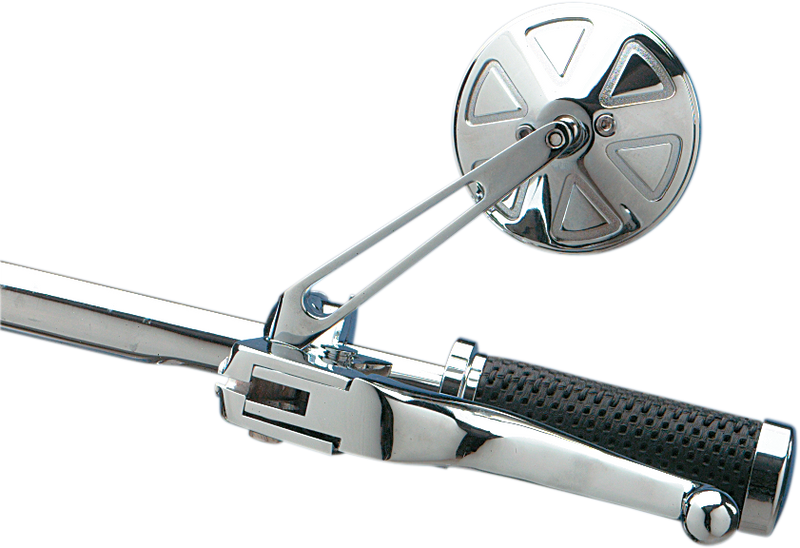 DRAG SPECIALTIES Round Mirror with Short Stem 302155-BC4-LB16 - PartsOutlet.com.au