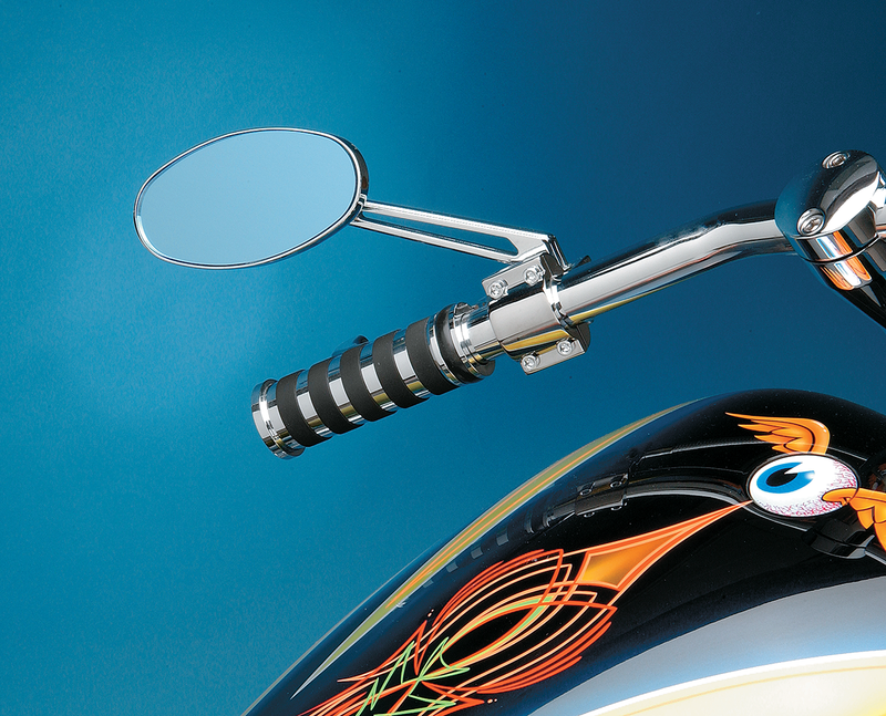 DRAG SPECIALTIES Stealth 2 Blue Sapphire Mirror - Harley-Davidson 2022 - Chrome 302167-BC3N-BX2 - PartsOutlet.com.au