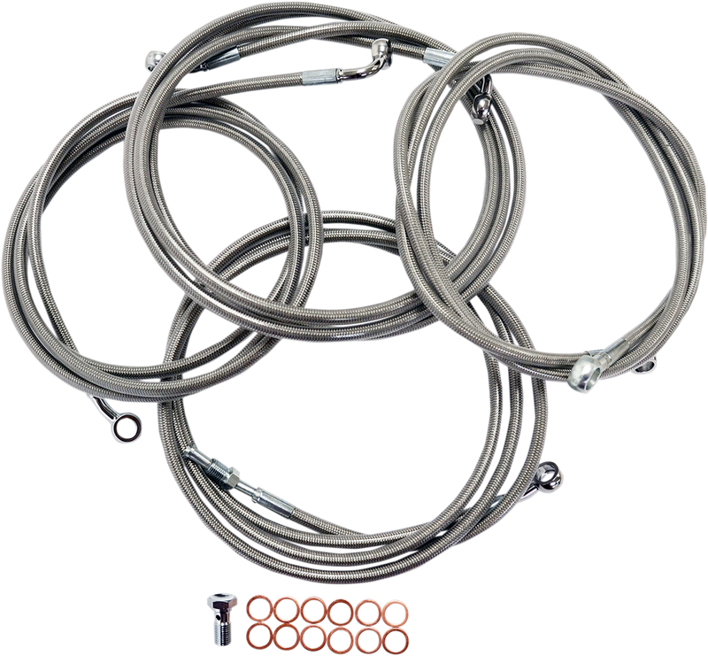 LA CHOPPERS STAINLESS 15-17" APE CABLE KIT FOR ABS MODELS HD - Touring '14-'16 - LA-8052KT-16