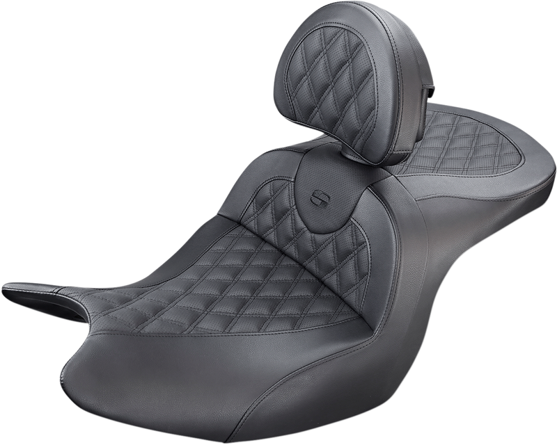 SADDLEMEN Roadsofa - Lattice Stitched - Backrest - Honda GL1800 '18-'23 - H18-07-182BR - PartsOutlet.com.au