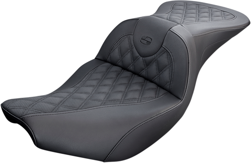 SADDLEMEN Roadsofa™ Seat - Lattice Stitched - Indian '04-'23 - CHIEF/CHIEFTAIN/ROADMASTER/SPRINGFIELD - I14-07-182 - PartsOutlet.com.au