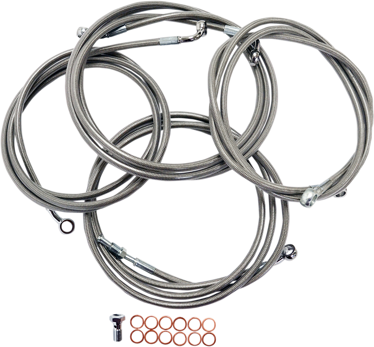 LA CHOPPERS STAINLESS 18-20" APE CABLE KIT FOR ABS MODELS HD - LA-8052KT-19