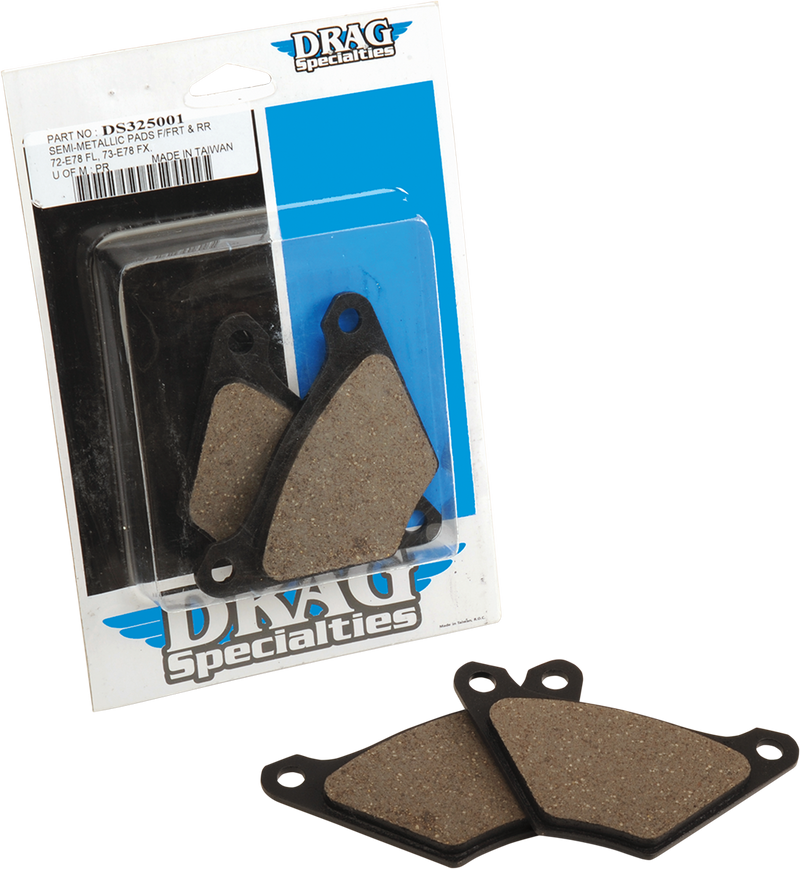DRAG SPECIALTIES Semi Metallic Brake Pads - Harley-Davidson 1972-1977 - 16-0902SCPBC251 - PartsOutlet.com.au