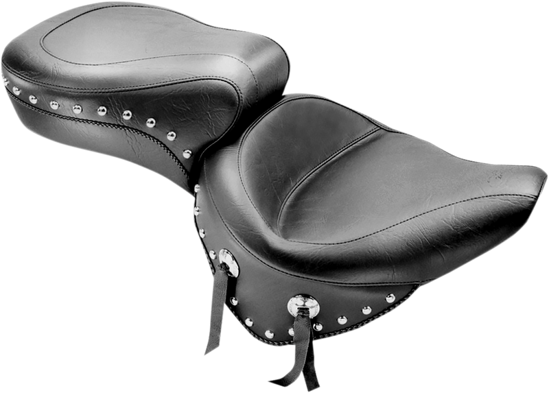 MUSTANG Wide Studded Seat - Harley-Davidson Softail 2000-2006 - 75072 - PartsOutlet.com.au