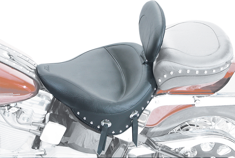 MUSTANG Wide Studded Seat - Driver's Backrest - Harley-Davidson 1984-1999 - Softail 79104 - PartsOutlet.com.au